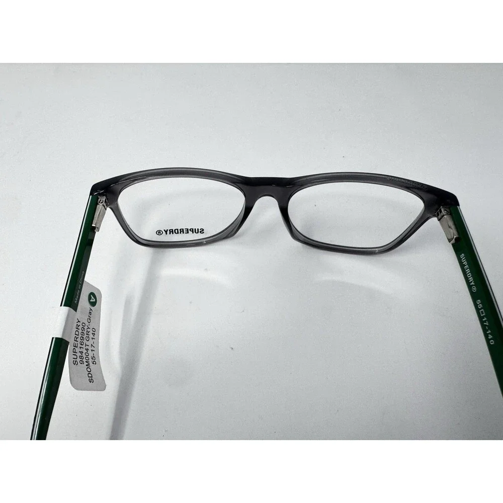 Superdry SDO M004T Grey Green Eyeglass Frames New Old Stock 55-17-140